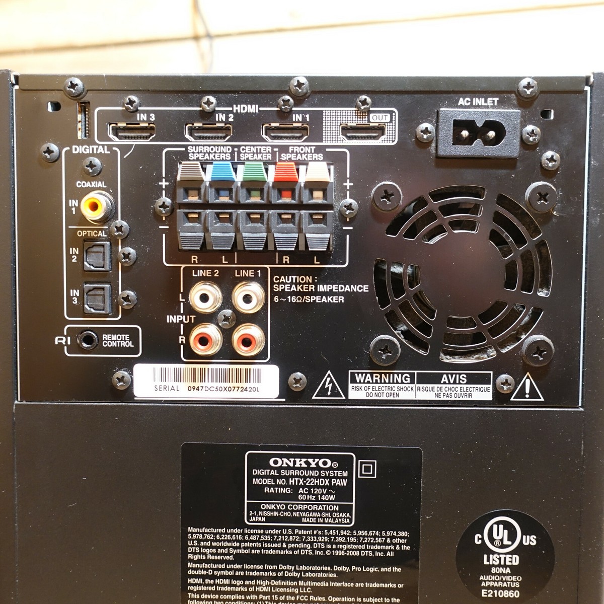 Onkyo HTX-22HDX HDMI ARC 2.1 Digital Surround Sound Cinema System