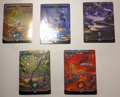 5 Unfinity Planetary Galaxy FOIL Borderless Land EDH Magic the
