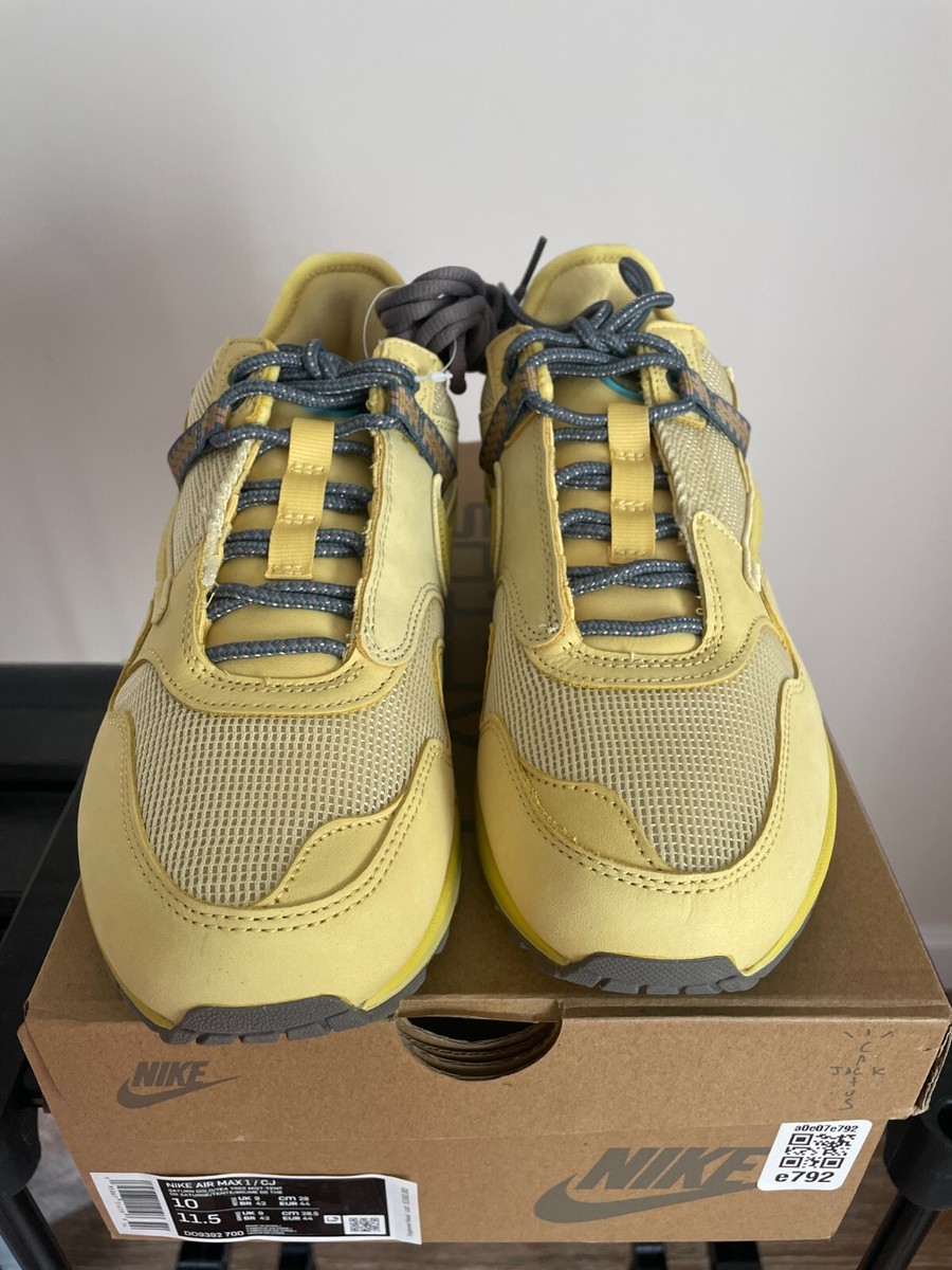 Travis Scott Nike Air Max 1 Saturn Gold Size 10 DO9392-700 Cactus