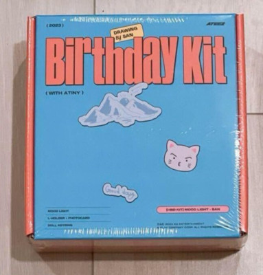 ATEEZ SAN HBD 2023 BIRTHDAY KIT PHOTOCARD MOOD LIGHT DOLL KEYRING