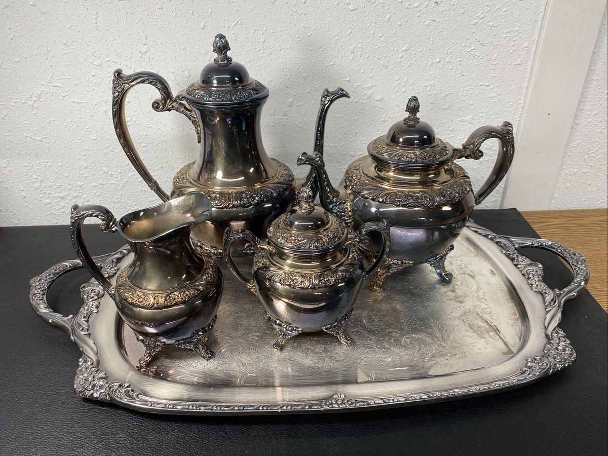 Vintage Rogers Bros 1847 Heritage IS Silverplate Tea & Coffee Set