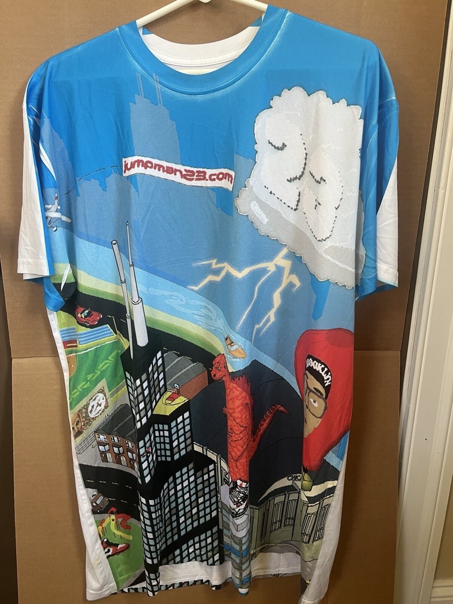 Nike JumpMan VS Godzilla T-Shirt NBA Spike Lee Air Jordan Shirt