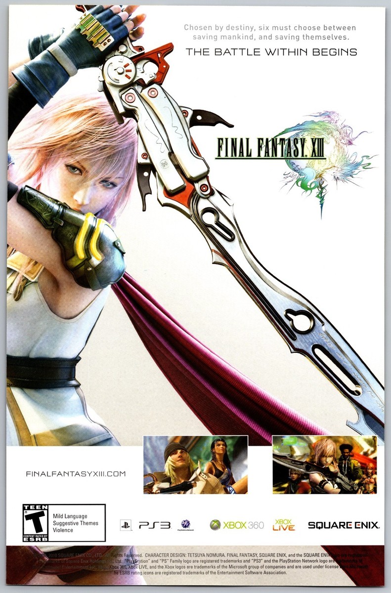 Final Fantasy XIII 13 Print Ad Game Poster Art PROMO Original PS3