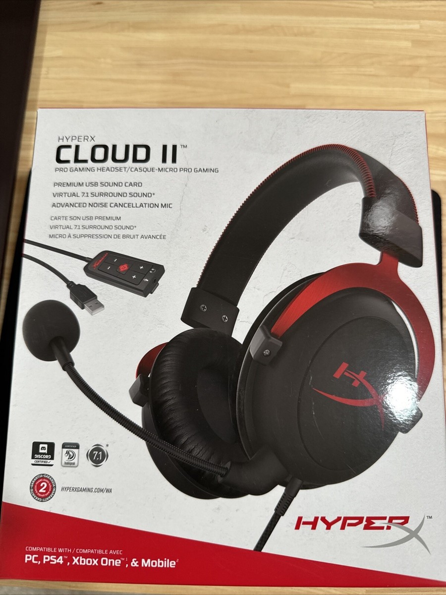 HyperX Cloud II Wired Over-Ear Gaming Headset - Red 740617287929| eBay