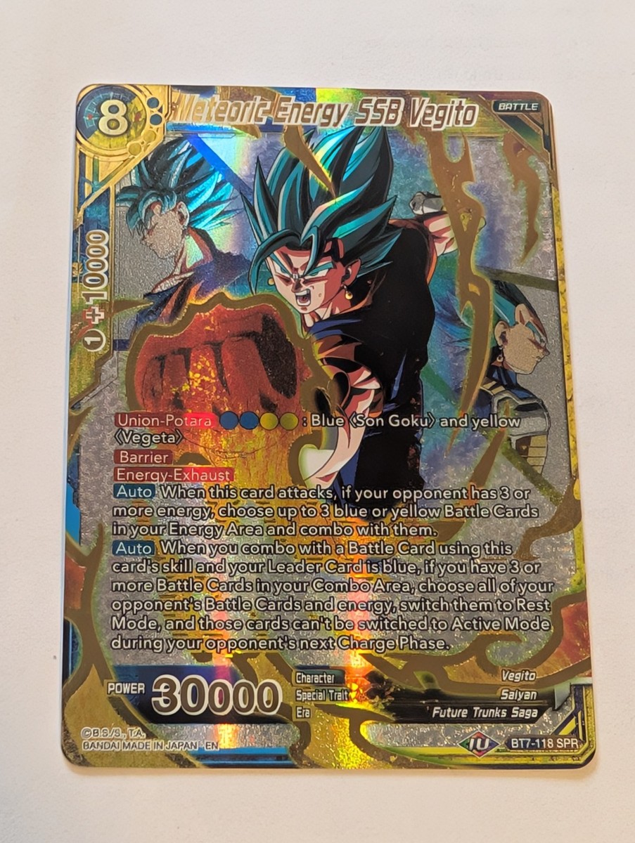 Meteoric Energy SSB Vegito SPR BT7-118 Dragon Ball Super Card Game