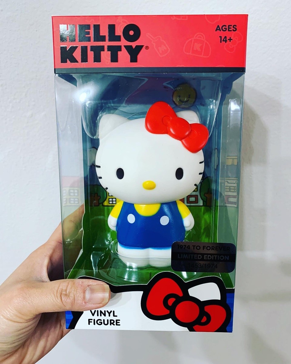 Sanrio Hello Kitty Blue Vinyl Figurine Design 1974 To Forever