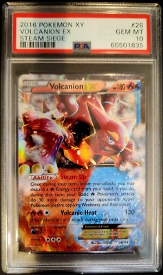 PSA 10 Volcanion EX 2016 Pokemon XY Steam Siege 26/114 | eBay