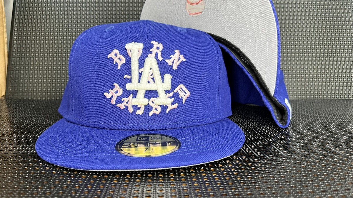 New Era 59fifty Born X Raised Dodgers LA Rocker Vanice Blue 7 1/4