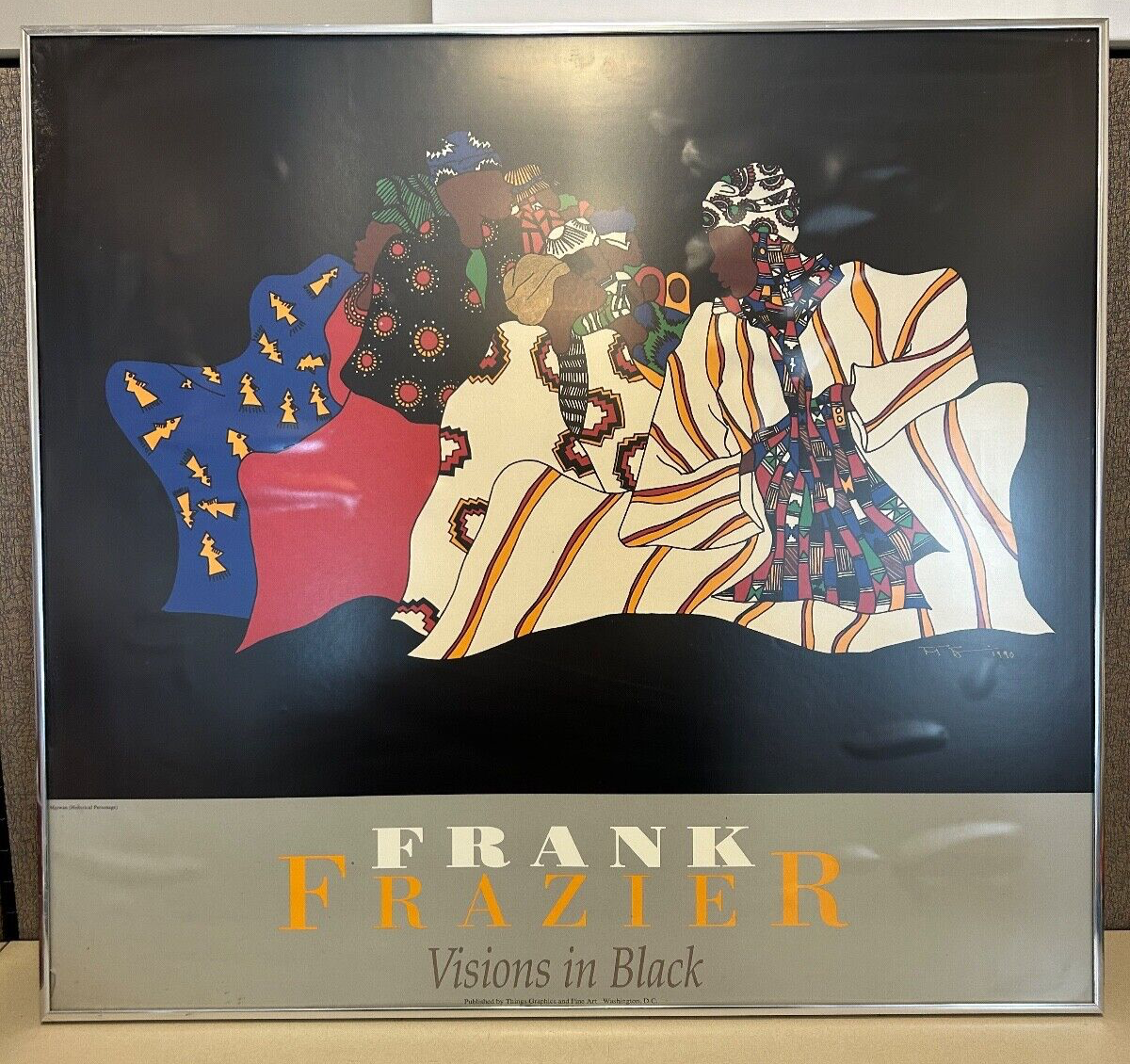 VTG Frank Frazier Visions In Black Signed Exhibition Poster