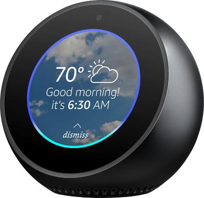 Echo Spot Smart Alarm Clock with Alexa WiFi Bluetooth Model