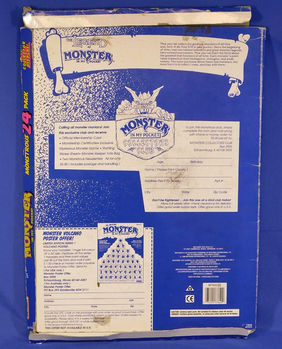 VINTAGE MONSTER IN MY POCKET 24-FIGURE PACK 1990 MATCHBOX | eBay