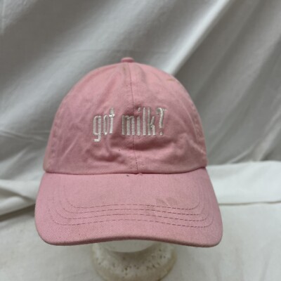 trucker hat baseball Cap Vintage Pink Got Milk Dairy Farm Grunge