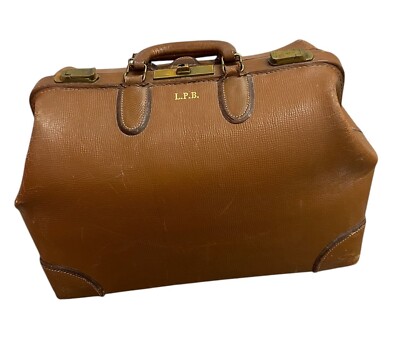 Vintage Leather Doctors Bag With Brass Hardware & Handle | eBay