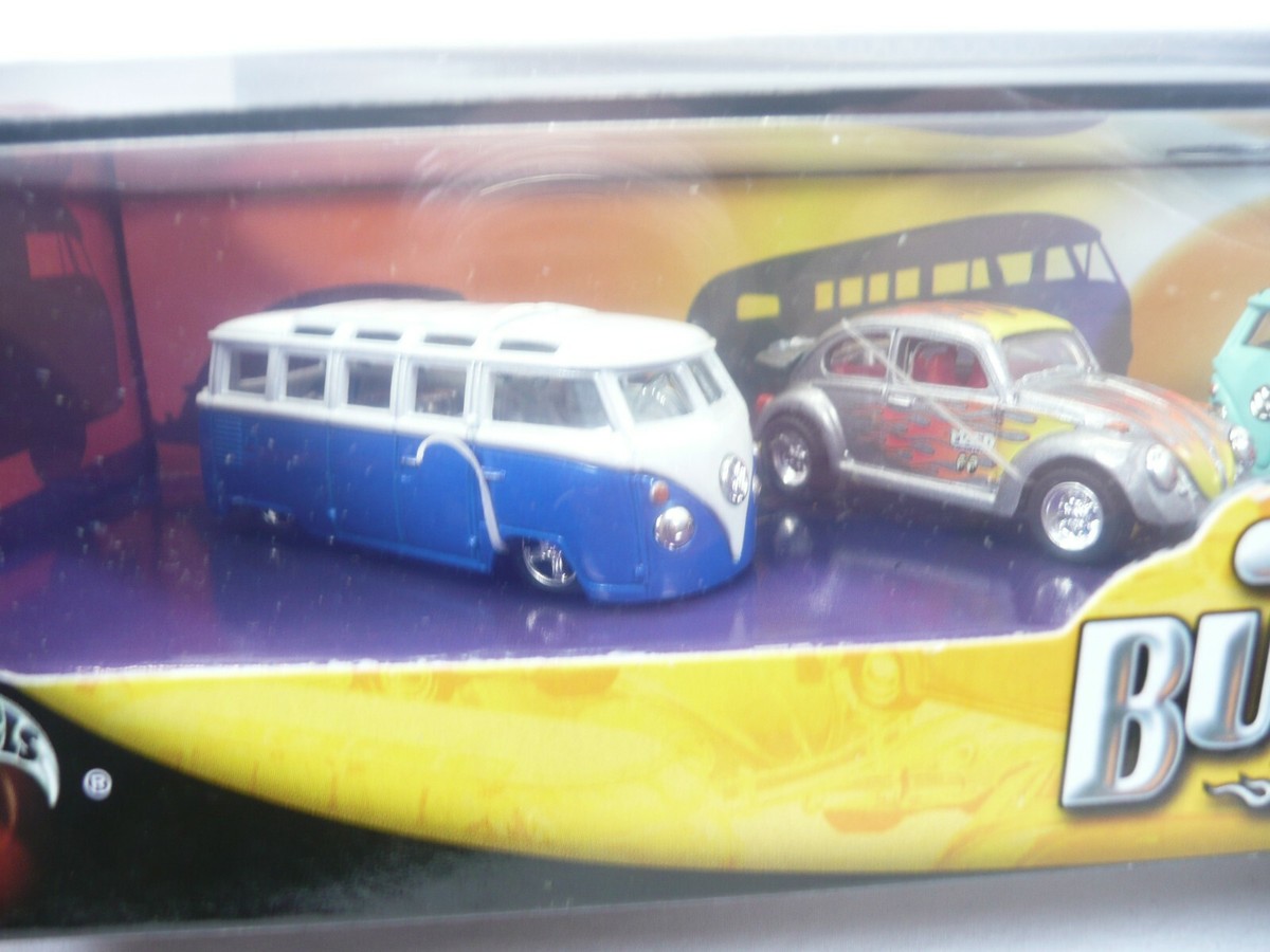 Hot Wheels “Hot & Classic Bugs & Buses” Volkswagen Set of 4 1:64