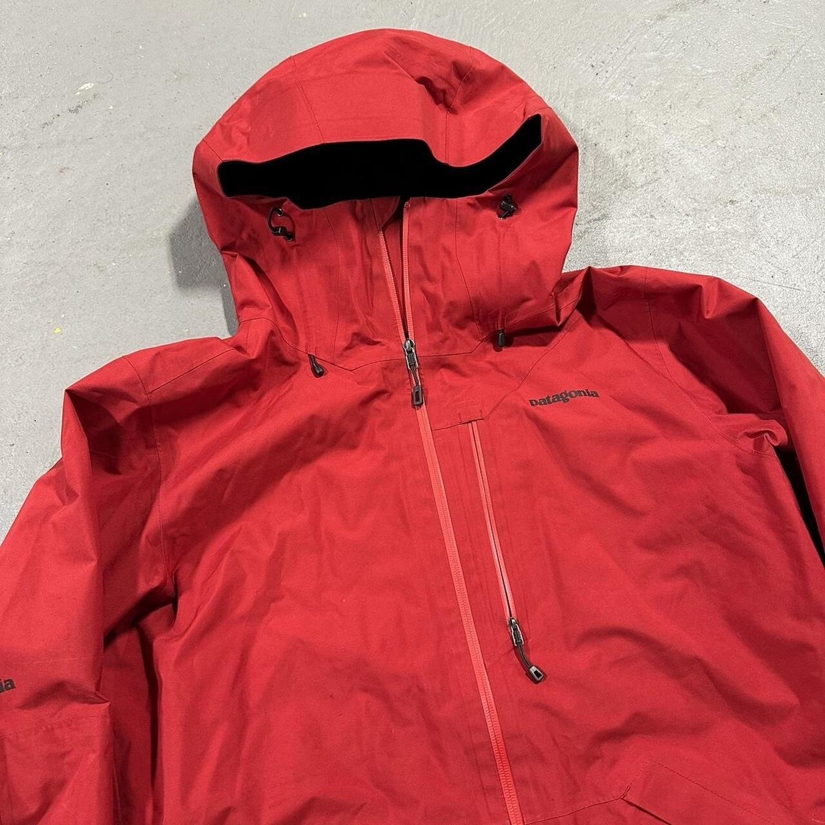 Red Patagonia Recco H2NO Soft Shell Hiking Trail Zip Up Jacket