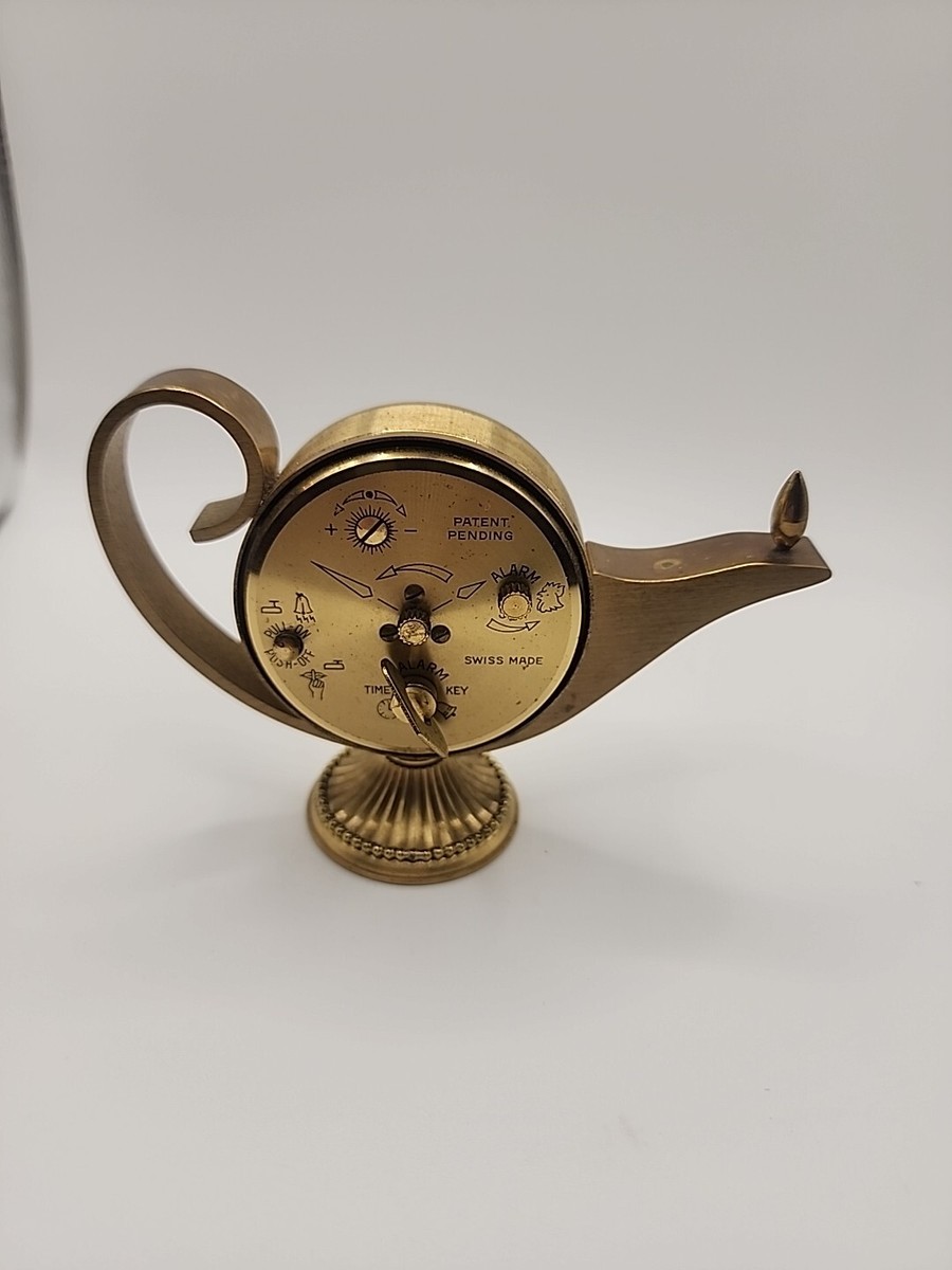 Swiza Sheffield Alarm Clock Oil Lamp Genie Aladdin Swiss | eBay