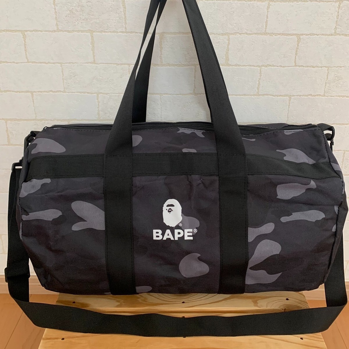 Bape A Bathing Ape Large Duffle Bag Camo for Bape e-MOOK Magazine