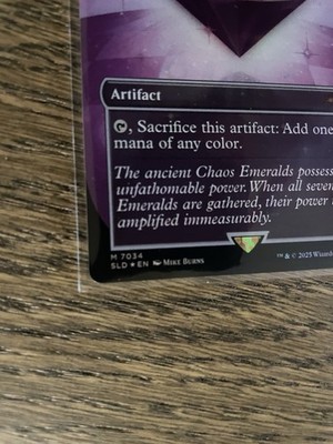 MTG Chaos Emerald Lotus Petal (7034) Secret Lair x Sonic Drop Foil