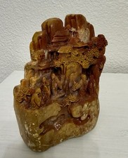 多色寿山石主中国风雕像、雕像| eBay