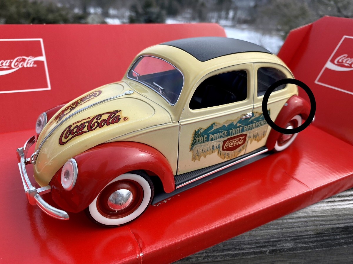 1996 Solido COCA-COLA Off White/Red 1958 VW Beetle Coccinelle 1:17