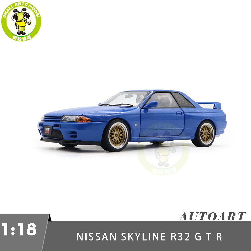 1/18 Nissan Skyline GT-R R32 V-SPEC II Autoart 77415 Blue Diecast