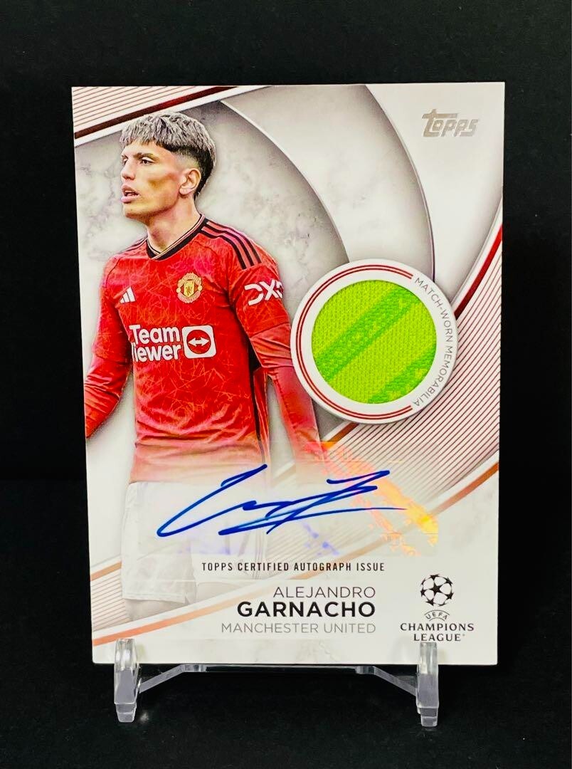 2023-24 Topps UEFA Alejandro Garnacho Auto Worn Relic Patch /50 SP