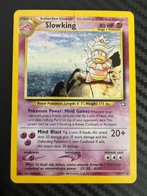 Pokémon TCG Neo Genesis Holo Rare Slowking with SWIRL 14/111