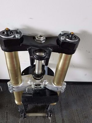 06-11 KAWASAKI NINJA ZX14 FRONT END FORKS TUBES UPPER LOWER TREE