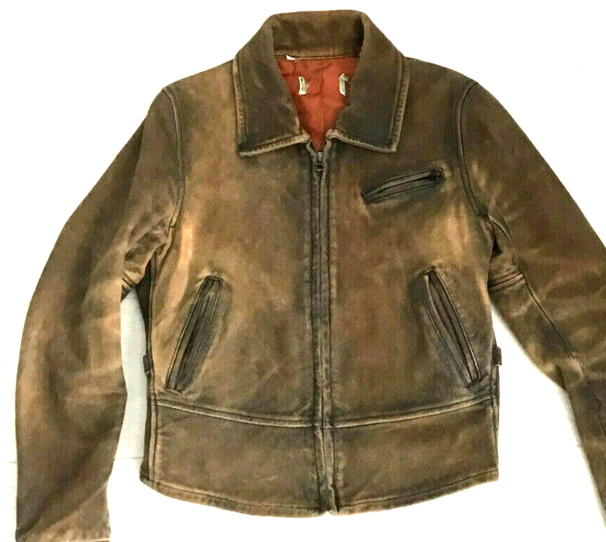 Levi's LVC 1930s Menlo Leather Jacket - Brown - Size Small (p2p 18