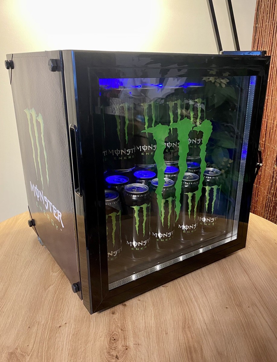 Monster Energy Drink Mini Fridge Black Pub Home Garden Garage