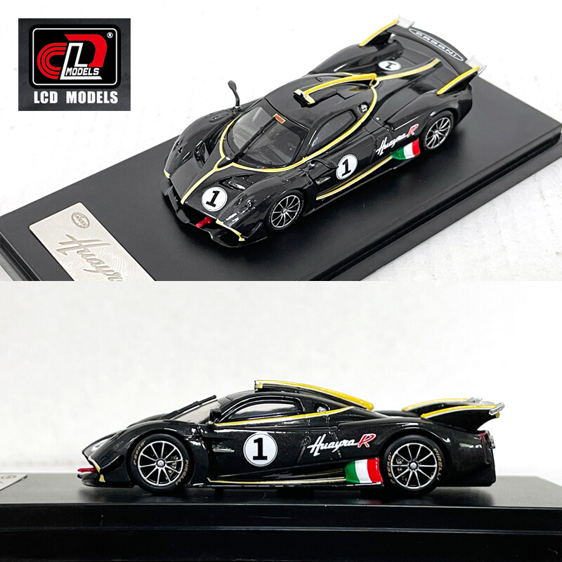 LCD Pagani Huayra R #1 Black Carbon Diecast 1:64 Scale Model Car