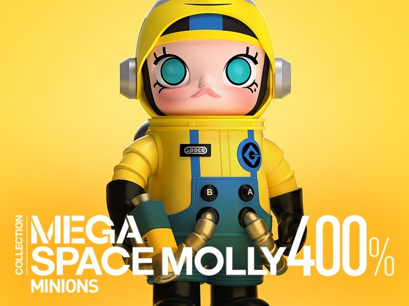 POP MART MEGA Collection 400% SPACE MOLLY Minions H300mm New from