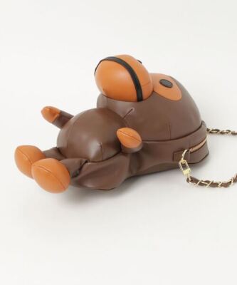 BAPE A BATHING APE BABY MILO PLUSH DOLL CHAIN SHOULDER BAG leather