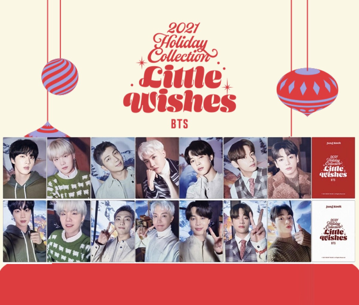 BTS Little Wishes Special Box Photocards Sets 2021 Holiday