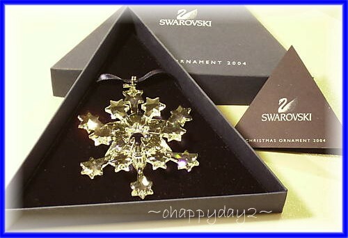 2004 Swarovski~Snowflake STAR Annual Christmas ORNAMENT~Holiday