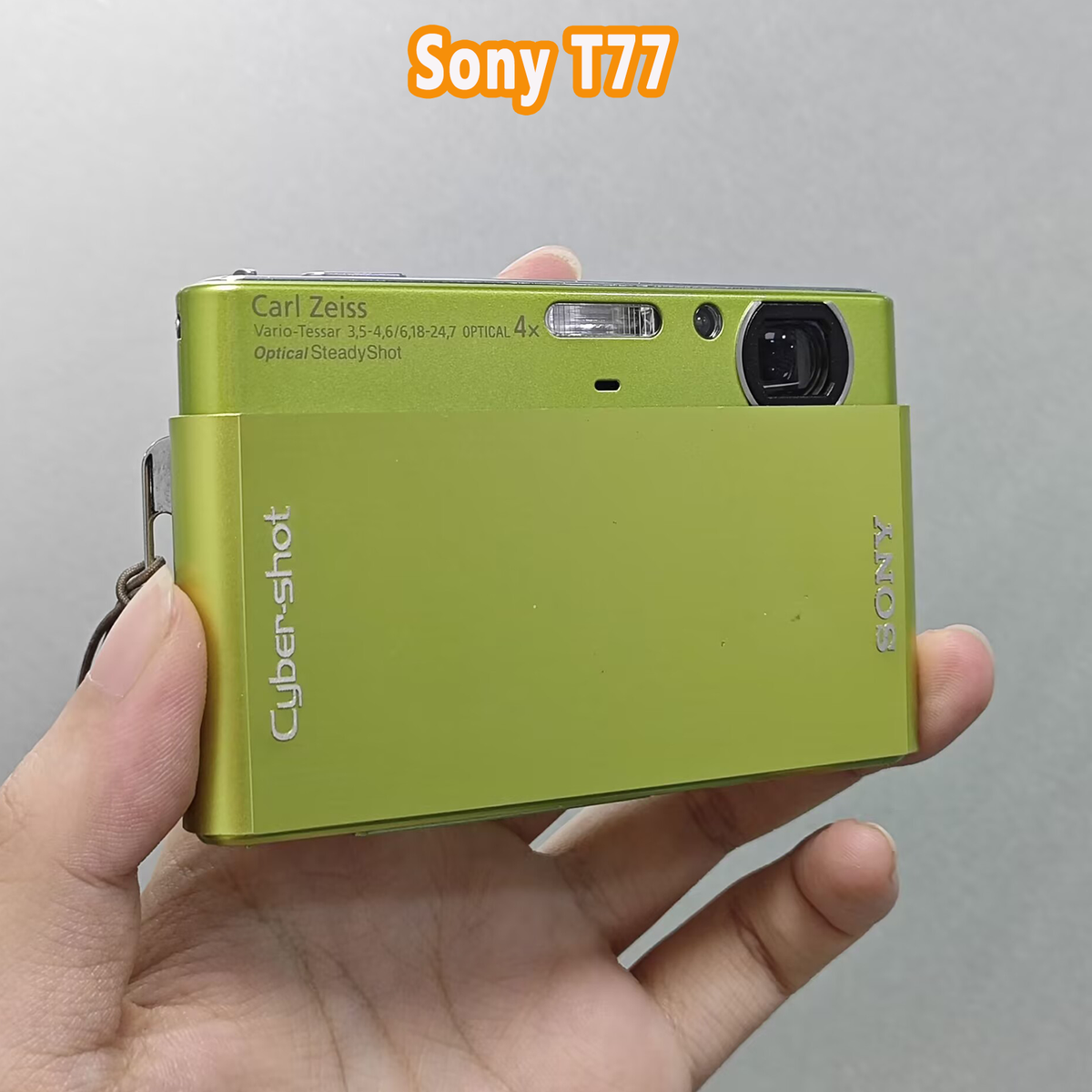 SONY DSC-T77 Digital Camera Cyber Shot 4.0x Optical Zoom Green
