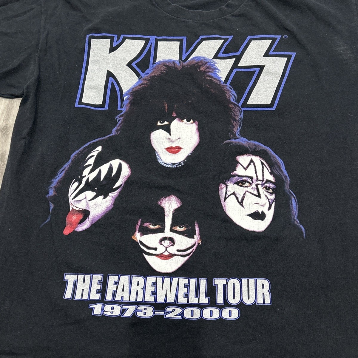 Vintage Kiss Shirt Men's XXL Black The Farewell Tour Legends Never