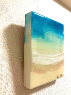 Sarah Caudle Original Painting Resin on wood 