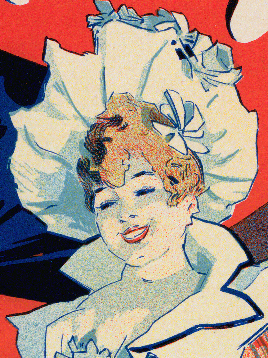 1897 Jardin de Paris - Jules Cheret - Vintage French Art Nouveau