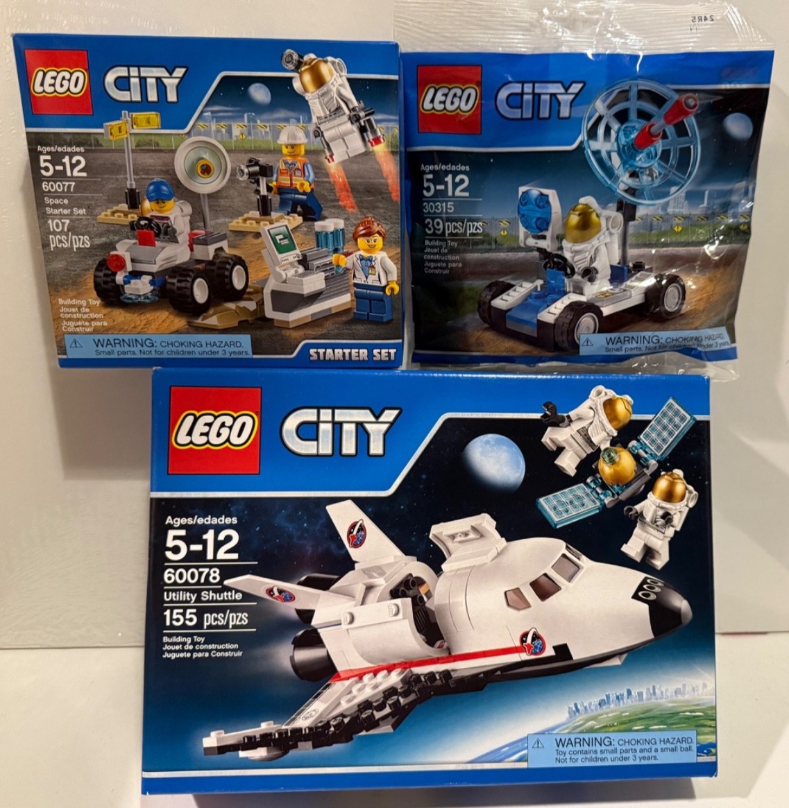 LEGO City Space Explorer Lot Space Utility Shuttle 60078, 60077