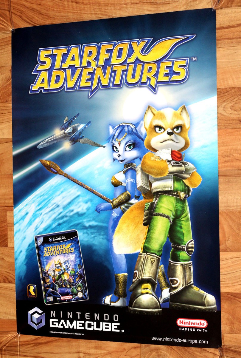 Star Fox Adventures Game Store Promo Poster Nintendo Gamecube