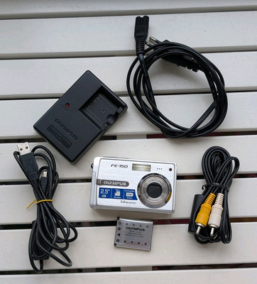 Olympus FE-150 5.0 MP 3X Optical Zoom Digital Camera Silver | eBay
