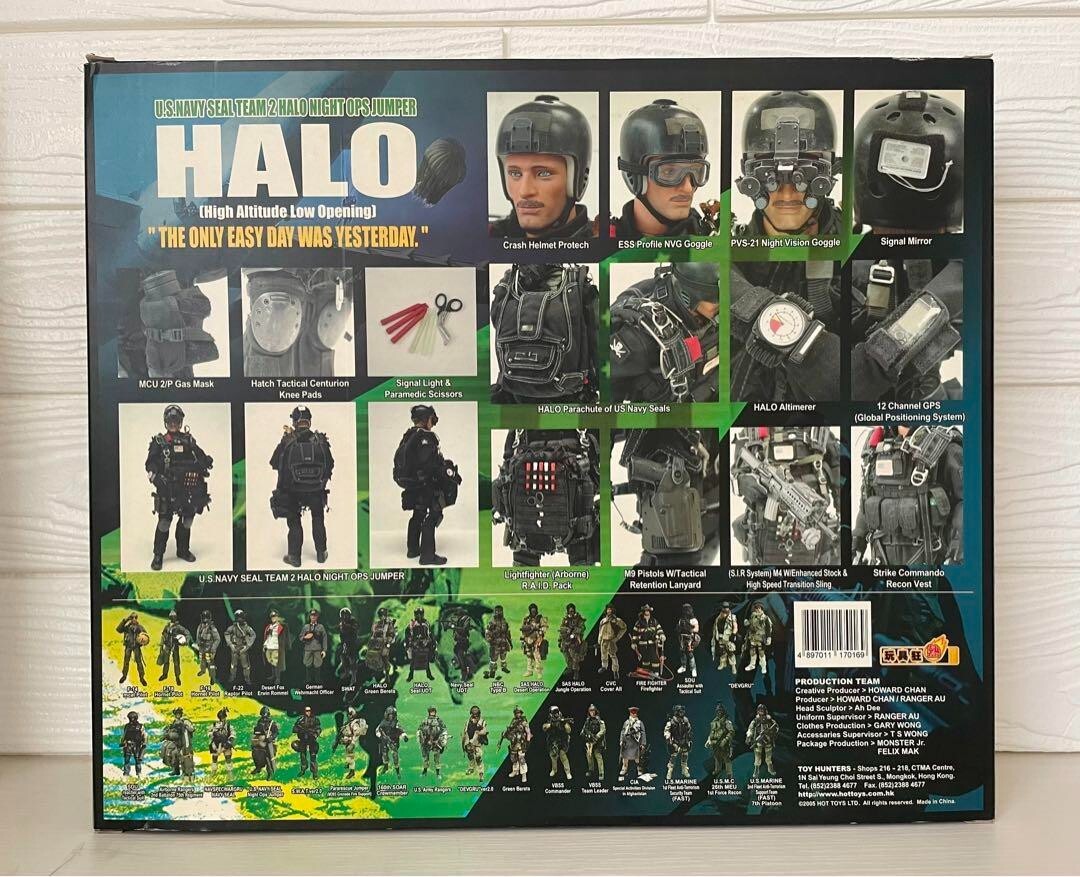 U.S. Navy Seal Team2 HALO Night Ops Jumper Figure Hobby Doll Hot