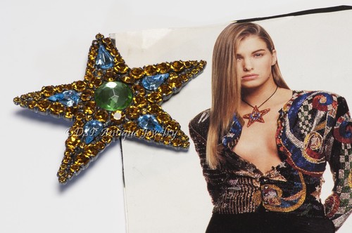 希少Yves Saint Laurent リヴゴーシュ星形スターブローチ