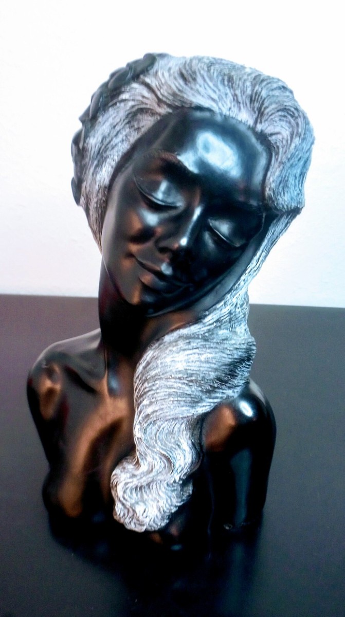 ◇ハワイ フランク・シャーマン 1969 黒珊瑚 「MELIA」置物 ビンテージ