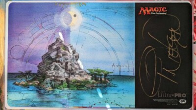 MTG guru land 平地 プレイマット サイン入り MTG guru land 平地