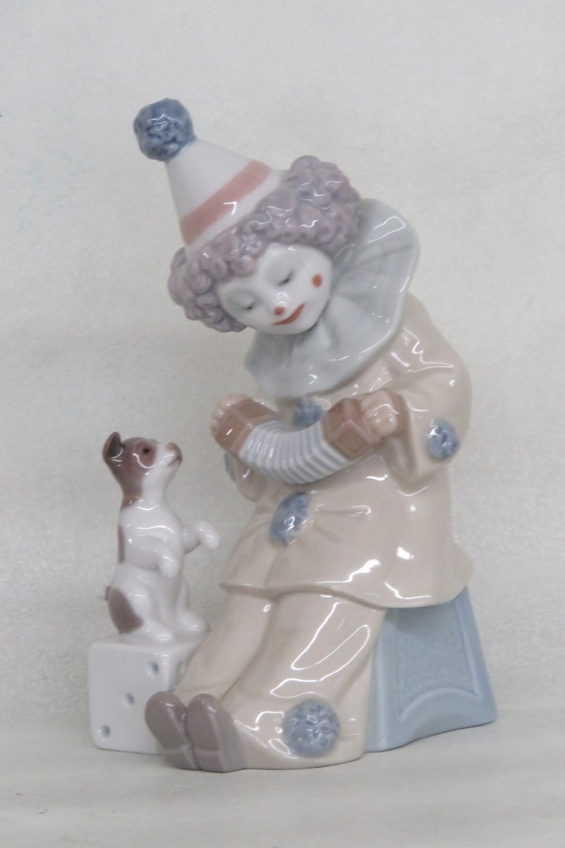 LLADRO リヤドロ アコーディオンを持つピエロ 人形 スペイン陶器人形