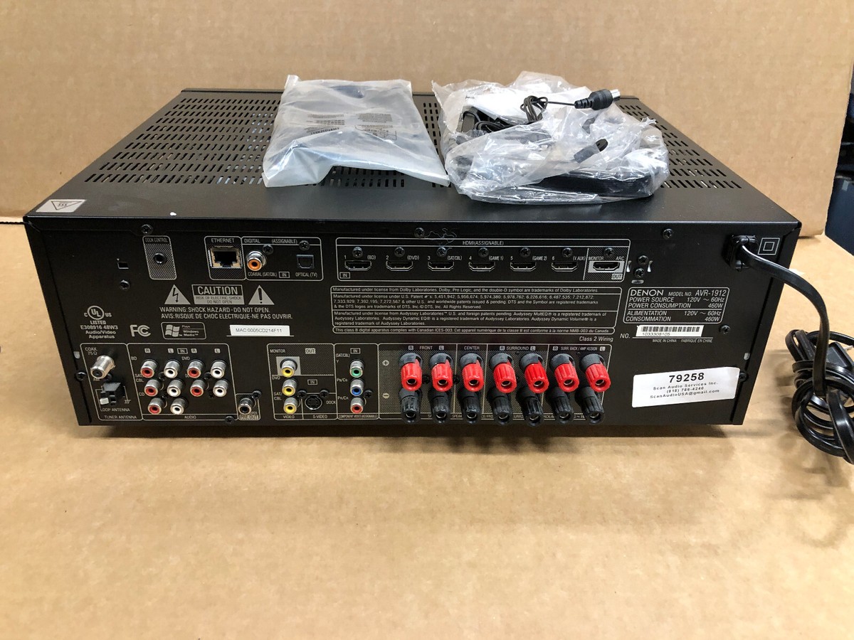 Denon AVR 1912 7.1 Channel 125 Watt Receiver for sale online | eBay