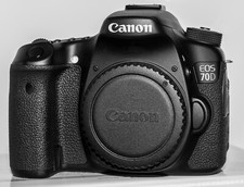 Canon EOS 70D 20.2MP Digital SLR Camera - Black (Body Only) for