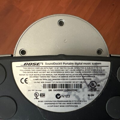 Bose SoundDock PORTABLE Digital Music System N123 | eBay